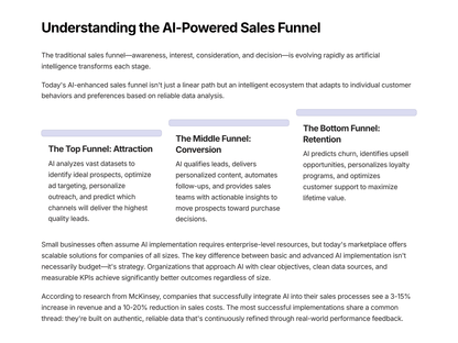 AI in the Sales Funnel Practical Strategies for Every Stage - kitoo.store