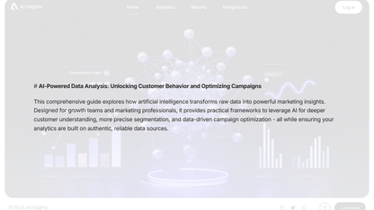 AI Powered Data Analysis - Unlocking Customer Behavior and Optimizing Campaigns - kitoo.store